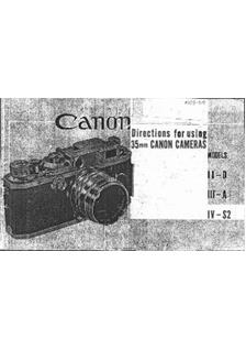 Canon 3 -Series manual. Camera Instructions.